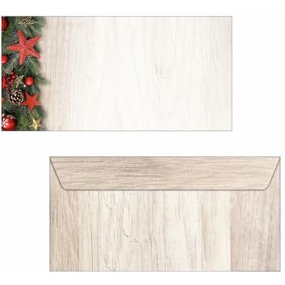 Sigel Du442 JulkUVert "Chalet Style", Gummerade, Din Långa, 50 Stycken, Tillverkade av Hållbart Papper Sigel Du442 JulkUVert "Chalet Style", Gummerade, Din Långa, 50 Stycken, Tillverkade av Hållbart Papper