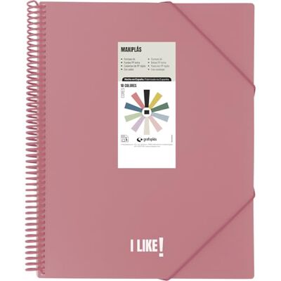 Grafoplás Grafoplas Plastmappar a4, gillar rosa, 50 genomskinliga fodral, PVC-spiral, perfekt för arkivering av skol- och kontorsmaterial Grafoplás Grafoplas Plastmappar a4, gillar rosa, 50 genomskinliga fodral, PVC-spiral, perfekt för arkivering av skol- och kontorsmaterial