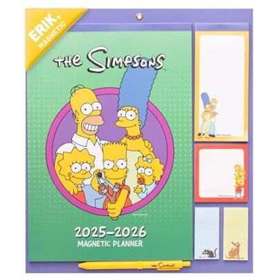 Grupo Erik Magnetic Planner For Fridge The Simpsons Gifts For Family Magnetic Calendar With Stickers, Pen, Shopping List, Sticky Notes Family Planner 2026 16 Months Sep 2025 Dec 2026 Grupo Erik Magnetic Planner For Fridge The Simpsons Gifts For Family Magnetic Calendar With Stickers, Pen, Shopping List, Sticky Notes Family Planner 2026 16 Months Sep 2025 Dec 2026