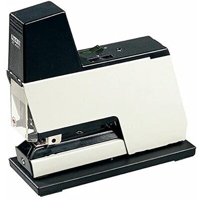 Rapid 10870402 elektrisk häftapparat 105E, 50 ark, häftklammertyp 66, vit/svart Rapid 10870402 elektrisk häftapparat 105E, 50 ark, häftklammertyp 66, vit/svart