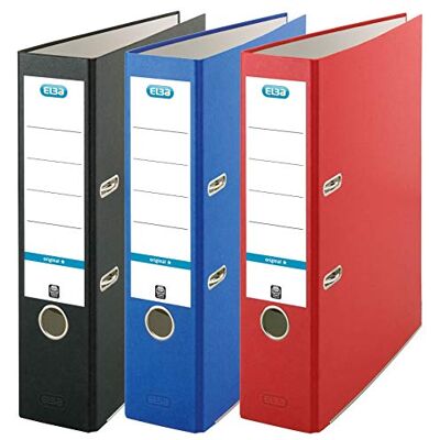 Elba Mapp A4, röd/blå/svart, 3-pack Elba Mapp A4, röd/blå/svart, 3-pack
