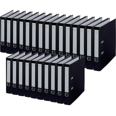 Leitz Centra standardmapp (grå RC, täckt med PP-film, A4, 5,2 cm ryggbredd, kromos) svart, 25 stycken Leitz Centra standardmapp (grå RC, täckt med PP-film, A4, 5,2 cm ryggbredd, kromos) svart, 25 stycken