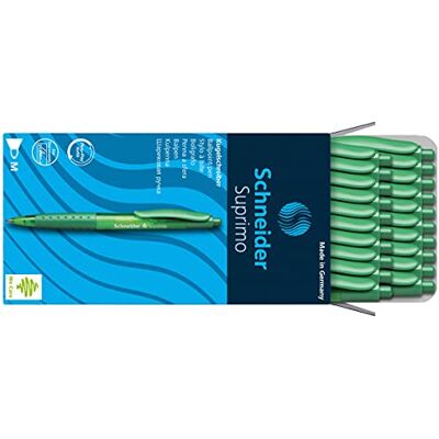 Schneider Suprimo tryckpenna (linjebredd: M), 20 stycken grön Schneider Suprimo tryckpenna (linjebredd: M), 20 stycken grön