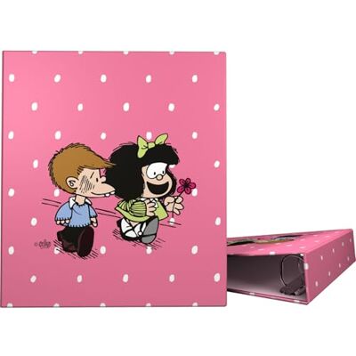 Grafoplás Grafoplas A4 ringpärm Mafalda Friends, 4 x blandade ringar 40 mm, mjuk beröring, FSC Grafoplás Grafoplas A4 ringpärm Mafalda Friends, 4 x blandade ringar 40 mm, mjuk beröring, FSC