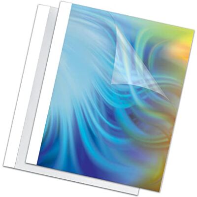 Fellowes 53153 Standard förpackning med 100 stycken PVC-inbindningsomslag 4 mm blank baksida A4 150 mikron + 200 g vit Fellowes 53153 Standard förpackning med 100 stycken PVC-inbindningsomslag 4 mm blank baksida A4 150 mikron + 200 g vit