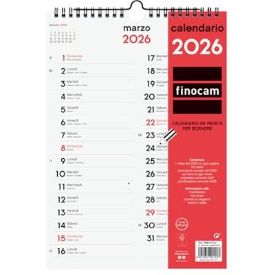 Finocam Väggkalender 2026 för att skriva två kolumner månadslayout januari december 2026 12 månader 2026 kalender per anteckningar Månadsplanerare Neutral Italiensk, Två kolumner vägg Finocam Väggkalender 2026 för att skriva två kolumner månadslayout januari december 2026 12 månader 2026 kalender per anteckningar Månadsplanerare Neutral Italiensk, Två kolumner vägg