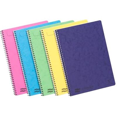 Clairefontaine 3154Z – uppsättning av 10 anteckningsböcker Europa spiral anteckningsböcker – A4 21 x 29,7 cm – 120 avtagbara fodrade sidor – 90 g vitt papper – glansigt kortskydd – slumpmässiga färger Clairefontaine 3154Z – uppsättning av 10 anteckningsböcker Europa spiral anteckningsböcker – A4 21 x 29,7 cm – 120 avtagbara fodrade sidor – 90 g vitt papper – glansigt kortskydd – slumpmässiga färger