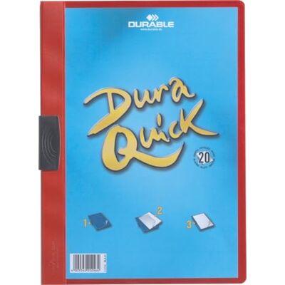Durable 227003 KLÄMMAPP DURAQUICK® 20, röd, 20 stycken Durable 227003 KLÄMMAPP DURAQUICK® 20, röd, 20 stycken