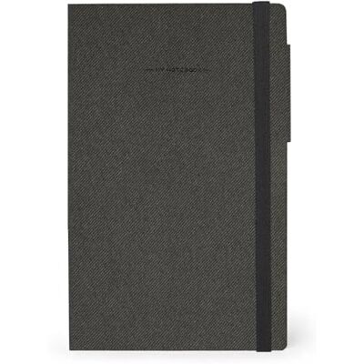 LEGAMI My Notebook-anteckningsbok, djup grafit, stor, certifierad FSC-papper, 192 sidor, mjukt omslag, elastisk stängning, 17 x 24 cm LEGAMI My Notebook-anteckningsbok, djup grafit, stor, certifierad FSC-papper, 192 sidor, mjukt omslag, elastisk stängning, 17 x 24 cm