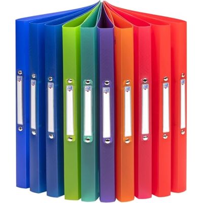 Oxford ringbok A4, ryggbredd 2 cm, 2 ringar, plast, 8 färger, 10 stycken Oxford ringbok A4, ryggbredd 2 cm, 2 ringar, plast, 8 färger, 10 stycken