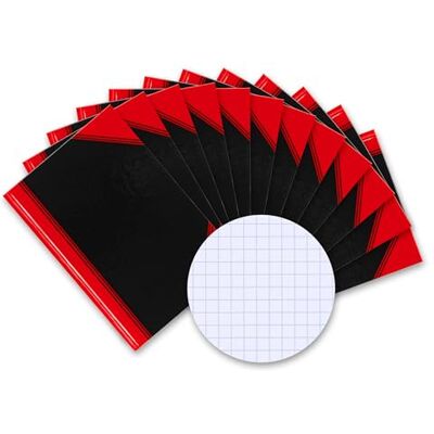Bantex anteckningsbok A7 rutig, 96 ark, 70 g/m², svart, 12 stycken Bantex anteckningsbok A7 rutig, 96 ark, 70 g/m², svart, 12 stycken