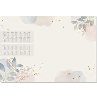 Sigel H7304 Skrivbordsdyna för papper, 2-årskalendrar och veckoplanerare, pastell trädgårdsdesign, A2 (59,5 x 41 cm), beige/rosa/blå, 30 ark Sigel H7304 Skrivbordsdyna för papper, 2-årskalendrar och veckoplanerare, pastell trädgårdsdesign, A2 (59,5 x 41 cm), beige/rosa/blå, 30 ark