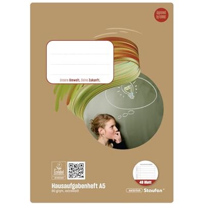 Staufen Style läxbok – 5 häften för 48 veckor vardera (48 ark), DIN A5, 80 g/m² återvunnet papper Staufen Style läxbok – 5 häften för 48 veckor vardera (48 ark), DIN A5, 80 g/m² återvunnet papper