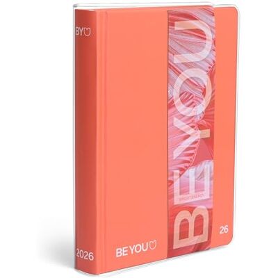 BE YOU Color Bright Energy, skoldagbok 2025–2026, dagbok för 12 månader, standardstorlek 13,5 cm x 18,2 cm, transparent övertäckning, dagbok med klistermärke och bokmärke BE YOU Color Bright Energy, skoldagbok 2025–2026, dagbok för 12 månader, standardstorlek 13,5 cm x 18,2 cm, transparent övertäckning, dagbok med klistermärke och bokmärke