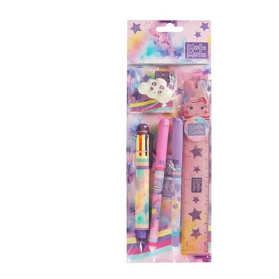 Franco Cosimo Panini MOFU Mofu Stationery Mofu Kit Brevpapper med kulspetspenna, raderbar penna, formad linjal, pennvässare 2 hål, molngummi, grundskola eller mellanstadium Franco Cosimo Panini MOFU Mofu Stationery Mofu Kit Brevpapper med kulspetspenna, raderbar penna, formad linjal, pennvässare 2 hål, molngummi, grundskola eller mellanstadium