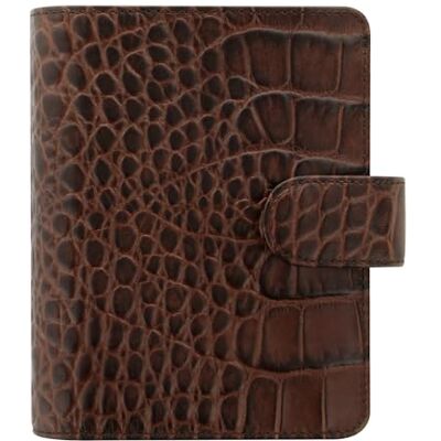 Filofax Pocket Classic Croc organisatör kastanj Filofax Pocket Classic Croc organisatör kastanj