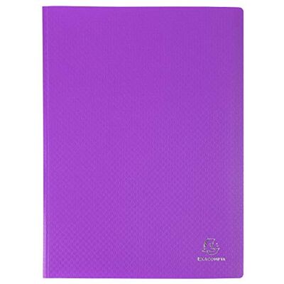 Exacompta Ref 8866E 1 OPAK dokumenthållare 60 släta kristallklara fickor lila 120 vyer för A4-format mått 24 x 32 cm halvstyvt polyprohölje Exacompta Ref 8866E 1 OPAK dokumenthållare 60 släta kristallklara fickor lila 120 vyer för A4-format mått 24 x 32 cm halvstyvt polyprohölje