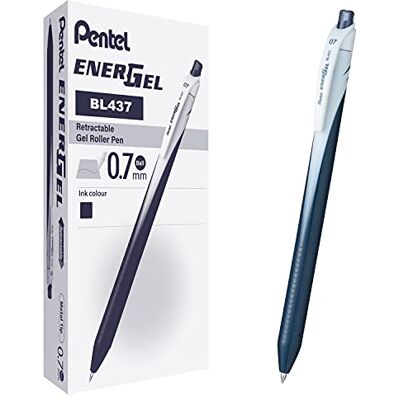 Pentel BL437 Energel Slim snäpprulle 0,7 mm, mörkblå 12 st Pentel BL437 Energel Slim snäpprulle 0,7 mm, mörkblå 12 st