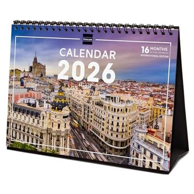 Finocam Desktop Calendar 2026 Month to View January December 2026 + Sep.-Dec. 2025 (4 months) reduced Calendar 2026 Images Madrid International Finocam Desktop Calendar 2026 Month to View January December 2026 + Sep.-Dec. 2025 (4 months) reduced Calendar 2026 Images Madrid International
