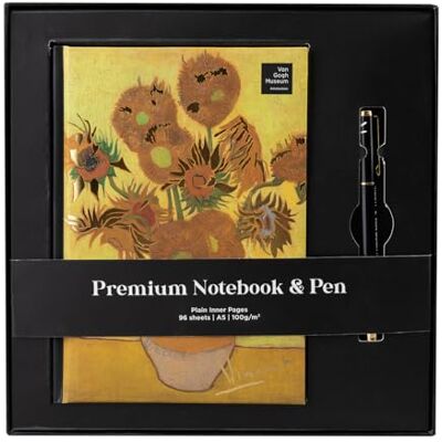 Grupo Erik A5 Notebook With Pen & Gift Box Van Gogh Museum Blank Journal Note Book, Plain Notebook A5 Sketchbook Cute Stationery Gifts, Van Gogh Gifts Art Grupo Erik A5 Notebook With Pen & Gift Box Van Gogh Museum Blank Journal Note Book, Plain Notebook A5 Sketchbook Cute Stationery Gifts, Van Gogh Gifts Art