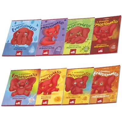 Pigna , 10-pack Quid+ känslomässiga anteckningsböcker, A4 21 x 29,7 cm, glansigt omslag (UV-lackerad), rader 1 och 2 elementär, 72 sidor, papper 100 gr, FSC®-certifierat Pigna , 10-pack Quid+ känslomässiga anteckningsböcker, A4 21 x 29,7 cm, glansigt omslag (UV-lackerad), rader 1 och 2 elementär, 72 sidor, papper 100 gr, FSC®-certifierat