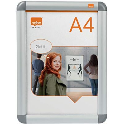 Nobo Clip Frame 1902214 Affischram, Silver, A4 Nobo Clip Frame 1902214 Affischram, Silver, A4