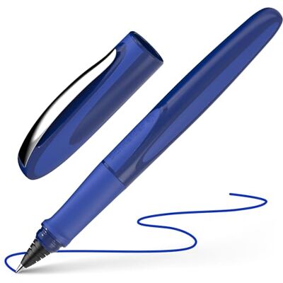 Schneider 187815 Ray kulspetspenna (påfyllningsbar med standardbläckpatroner, lämplig för höger- och vänsterhänta personer), space blue Schneider 187815 Ray kulspetspenna (påfyllningsbar med standardbläckpatroner, lämplig för höger- och vänsterhänta personer), space blue