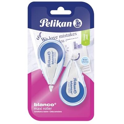 Pelikan 340323 korrigeringsrulle Maxi Roller XXL 4,2 mm x 10 m, blister med 2 block – nytt filmrecept med extrem styrka Pelikan 340323 korrigeringsrulle Maxi Roller XXL 4,2 mm x 10 m, blister med 2 block – nytt filmrecept med extrem styrka