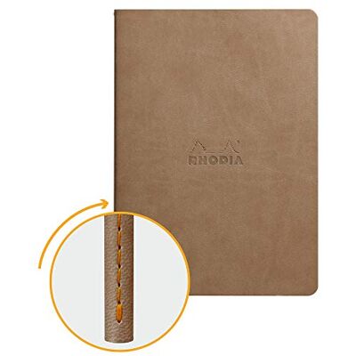 Rhodia 116404C taupe textil mjuk anteckningsbok A5 14,8 x 21 cm linjerad 64 sidor Clairefontaine elfenben 90 g/m² omslag i konstläder rama-kollektion Rhodia 116404C taupe textil mjuk anteckningsbok A5 14,8 x 21 cm linjerad 64 sidor Clairefontaine elfenben 90 g/m² omslag i konstläder rama-kollektion