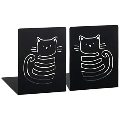 moses libri_x bokstödsset Miau 2-set bokställ av metall två svarta metallbokstöd i satsen Med vackert utformade katter moses libri_x bokstödsset Miau 2-set bokställ av metall två svarta metallbokstöd i satsen Med vackert utformade katter
