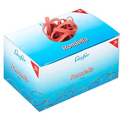 Läufer 51141 Rondella gummiband, 200 x 6 mm, diameter 125 mm, 6 mm breda gummiringar, 1 kg låda, röd Läufer 51141 Rondella gummiband, 200 x 6 mm, diameter 125 mm, 6 mm breda gummiringar, 1 kg låda, röd