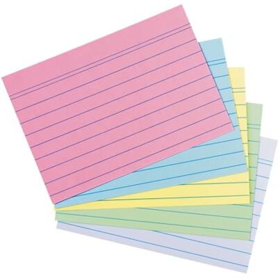 herlitz indexkort A6-linjerat, 50 stycken per färg: rosa, blå, grön, vit och gul, 170 g/m² träfria, 400 stycken, stabila indexkort för skola, studierum och kontor herlitz indexkort A6-linjerat, 50 stycken per färg: rosa, blå, grön, vit och gul, 170 g/m² träfria, 400 stycken, stabila indexkort för skola, studierum och kontor