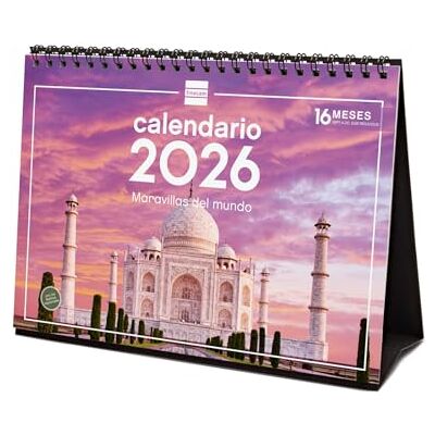 Finocam Skrivbordskalender 2026 månadsvy januari december 2026 + september dec 2025 (4 månader) reducerad Kalender 2026 Världens underbilder spanska Finocam Skrivbordskalender 2026 månadsvy januari december 2026 + september dec 2025 (4 månader) reducerad Kalender 2026 Världens underbilder spanska