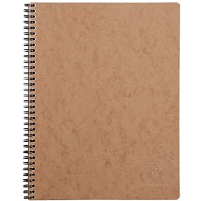 Clairefontaine 78256C – Collegeblock Age Bag med dubbel spiral, DIN A4+, 24 x 32 cm, 80 ark separerbara, perforerade, 4-faldigt perforerade, linjerade, tobaksbrun, 1 styck Clairefontaine 78256C – Collegeblock Age Bag med dubbel spiral, DIN A4+, 24 x 32 cm, 80 ark separerbara, perforerade, 4-faldigt perforerade, linjerade, tobaksbrun, 1 styck