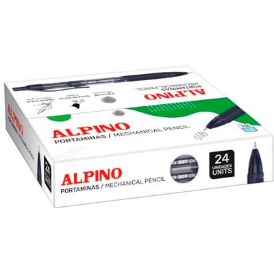 Alpino Dot 0,5 mm blyertspenna + min, exakt och smidig skrivning, blisterförpackning med 24 stycken, infällbart system och ergonomisk design, inklusive låda med 20 ersättningsgruvor Alpino Dot 0,5 mm blyertspenna + min, exakt och smidig skrivning, blisterförpackning med 24 stycken, infällbart system och ergonomisk design, inklusive låda med 20 ersättningsgruvor