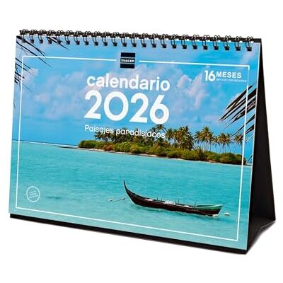Finocam Skrivbordskalender 2026 månadsvy januari december 2026 + september dec 2025 (4 månader) reducerad Kalender 2026 Bilder Landskap i paradiset spanska Finocam Skrivbordskalender 2026 månadsvy januari december 2026 + september dec 2025 (4 månader) reducerad Kalender 2026 Bilder Landskap i paradiset spanska