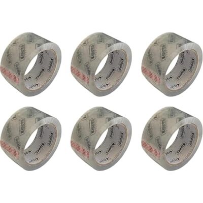 Kippen 9004TR2 6-pack självhäftande tejp för förpackning. Färg transparent, mått: 66 m x 50 mm Kippen 9004TR2 6-pack självhäftande tejp för förpackning. Färg transparent, mått: 66 m x 50 mm