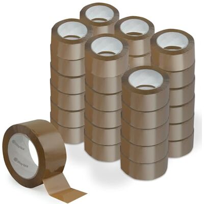 Waytex Förpackning med 36 rullar med Pro MARRON förpackningstejp 66 m x 50 mm, tyst, tillverkad av polypropylen tjocklek 50 mikron Waytex Förpackning med 36 rullar med Pro MARRON förpackningstejp 66 m x 50 mm, tyst, tillverkad av polypropylen tjocklek 50 mikron
