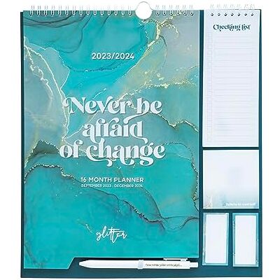 Grupo Erik Glitter Wall Calendar 2024 Monthly Planner 16 Months Sep 2023 Dec 2024 11.8 x 13.4 inches / 30 x 34 cm Cute Stationery With Stickers/Pen/Shopping List Grupo Erik Glitter Wall Calendar 2024 Monthly Planner 16 Months Sep 2023 Dec 2024 11.8 x 13.4 inches / 30 x 34 cm Cute Stationery With Stickers/Pen/Shopping List