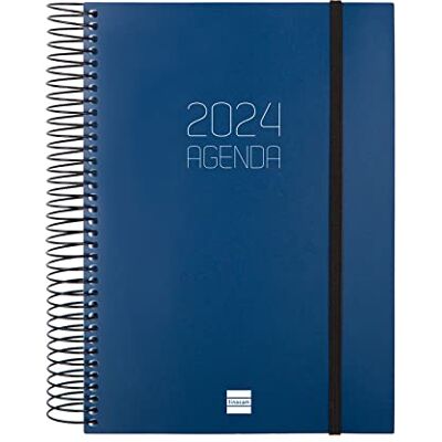 Finocam Agenda 2024 Spiral Opaque 1 Dag Sida Januari 2024 December 2024 (12 månader) Blå International Finocam Agenda 2024 Spiral Opaque 1 Dag Sida Januari 2024 December 2024 (12 månader) Blå International
