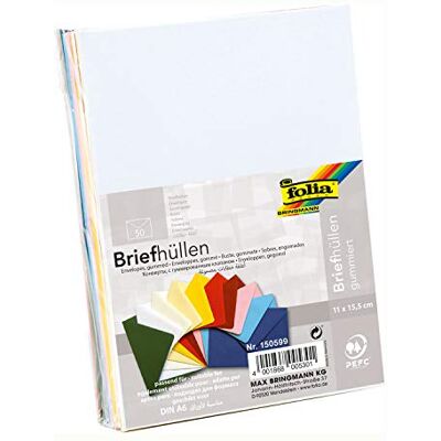 folia 150599 C6 kuvert i blandade färger gummi 50-pack folia 150599 C6 kuvert i blandade färger gummi 50-pack