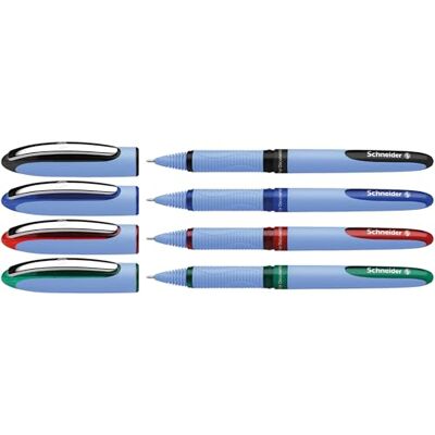 Schneider Pióro kulkowe One Hybrid N 0,5 mm 4 sztuki w etui mix kolorów Schneider Pióro kulkowe One Hybrid N 0,5 mm 4 sztuki w etui mix kolorów