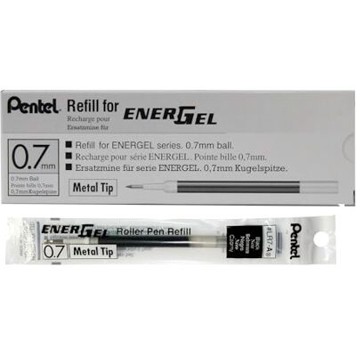 Pentel EnerGel Påfyllning för Penna, Svart, Paket med 13 Pentel EnerGel Påfyllning för Penna, Svart, Paket med 13