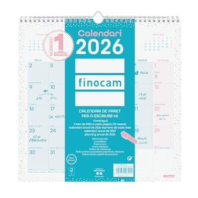 Finocam Väggkalender 2026 månadsvy januari – december 2026 (12 månader) Kalender för anteckning 2026 ChicTurquesa månadsplanerare – katalanska Finocam Väggkalender 2026 månadsvy januari – december 2026 (12 månader) Kalender för anteckning 2026 ChicTurquesa månadsplanerare – katalanska