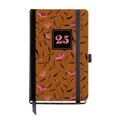 Miquelrius Agenda 2025, Årlig dagbok 90 x 140 mm, dagskalender, folierad kartongomslag, spiral, elastisk gummiförslutning, 80 g/m² papper, spanska, engelska och portugisiska, höst Miquelrius Agenda 2025, Årlig dagbok 90 x 140 mm, dagskalender, folierad kartongomslag, spiral, elastisk gummiförslutning, 80 g/m² papper, spanska, engelska och portugisiska, höst