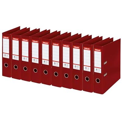 Esselte spak bågfil PVC slitsad 70 mm rygg A4 förälder Bordeaux Esselte spak bågfil PVC slitsad 70 mm rygg A4 förälder Bordeaux