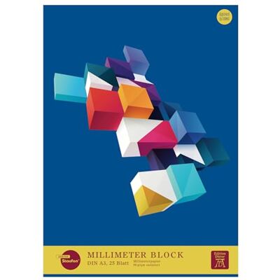 Staufen Lumart millimeterblock – 2 stycken à 25 ark, DIN A3, 90 g/m² papper Exakt ritning tack vare millimeterlinjering, för tekniska teckningar, skola och kontor Staufen Lumart millimeterblock – 2 stycken à 25 ark, DIN A3, 90 g/m² papper Exakt ritning tack vare millimeterlinjering, för tekniska teckningar, skola och kontor