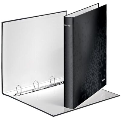 Leitz ringbok WOW A4+ 4DR 25 mm, svart Leitz ringbok WOW A4+ 4DR 25 mm, svart