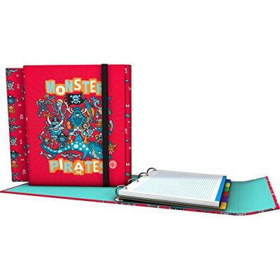 Grafoplás 88211951 Kollektion Katuki Saguyaki 4-ringsmapp och reservdel, Monster Pirate, A4 Grafoplás 88211951 Kollektion Katuki Saguyaki 4-ringsmapp och reservdel, Monster Pirate, A4