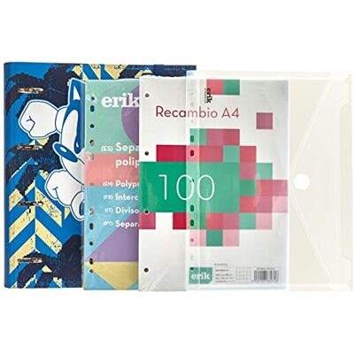 Grupo Erik Ringbok A4 Sonic – ringpärm – mapp set med avdelare – avdelare för mapp A4 Grupo Erik Ringbok A4 Sonic – ringpärm – mapp set med avdelare – avdelare för mapp A4